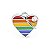 Placa de identificação MyFamily Rainbow Coração Pequeno BH54SH - Imagem 1