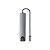 Hub USB-C 8 Em 1 USB/ USB-C/ HDMI/ SD/ TF/ RJ45 Cinza - Imagem 1