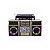 Rádio Portátil Megastar RX1000BTD com SD/USB/Bluetooth - Preto/Dourado - Imagem 1