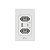 Tomada Smart 4Life FLS2BRW Dupla de Parede Branca - Imagem 1