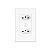 Tomada de Parede Inteligente Moes WK-KX-BR2 2 Gangos Wifi 5000 W - Branco - Imagem 1