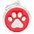 Placa de identificación MyFamily Círculo Grande CH17REDPAW - Vermelha - Imagem 1