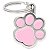 Placa de identificação MyFamily Classic Patinha MF41PINK - Rosa - Imagem 1