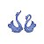 Par de Cisnes Decorativos de Resina Azul - Imagem 1