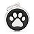 Placa de Identificação MyFamily Classic Círculo Grande CH17BLACKPAW - Imagem 1