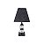 Abajur Decorativo em Tecido Trançado com Base Metálica Preto - Imagem 1