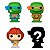 Bonecos Turtles - Funko Bitty POP! Mistério Pop Dentro 4 pack - Imagem 1