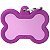 Placa de identificação MyFamily Hushtag Osso Grande HTA01 - Roxo - Imagem 1