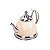 Chaleira de 1 Litro Inox - Bege - Imagem 1