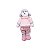 Boneco de Neve 48CM - Rosa, Branco e Prata - Imagem 1