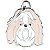 Placa de identificação MyFamily Friends Cachorro Shih Tzu MF16NGREY - Branco/Dourado - Imagem 1