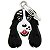 Placa de identificação MyFamily Friends Cachorro Black and White Cocker MF12WHITEBLACK - Imagem 1