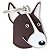 Placa de identificação MyFamily Friends Cachorro Tigrado e Branco Bull Terrier MF21BROWN - Imagem 1
