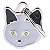 Placa de identificação MyFamily Chartreux MF35 - Cinza - Imagem 1