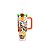 Copo Térmico Weedoo Red Hot Chili Peppers - 1.2L - com Canudo - Branco e Laranja - Imagem 1