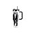 Copo Térmico Weedoo The Beatles - 1.2L - com Canudo - Branco e Preto - Imagem 1
