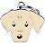 Placa de identificação MyFamily Friends Cachorro Labrador Amarelo MF31CREAM - Imagem 1