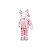 Boneco de Neve Decorativo de Natal Rosa 90CM - Imagem 1