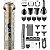 Cortador de Cabelo VGR Voyager Kit de Aparação V-110 - Dourado - Imagem 1
