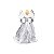 Figura Anjo de Natal Cinza/Branco/Prata 40CM - Imagem 1