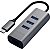 Hub USB Satechi ST-TC2N1USB31AM Cinza Adaptador de Cabo USB-C 2 em 1 Ethernet e USB - Imagem 1