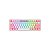 Teclado Gamer Redragon Fizz Pro K616-RGB USB-C Sem Fio - Branco e Rosa - Imagem 1