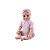 Boneca Bebê Reborn V-66 - 48 cm - Silicone - Roupa Rosa e Branco - Imagem 1