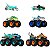 Kit Carros Tubarões VS Dinossauros Multipack Hot Wheels Monster Trucks - Mattel JGD68 - Imagem 1