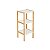 Móvel organizador de 3 níveis branco com marrom 34x33x80cm - Imagem 1