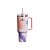 Copo Térmico Stanley Quencher H2.0 Tumbler New Frequency com Canudo - Rosa Pétala Movimento 1.18L - Imagem 1