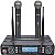 Kit de Microfone Mega Star MIC5539PRO, Sem Fio UHF (2 Microfones) - Imagem 1