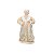 Ornamento Decorativo de Natal Papai Noel 90 cm com Detalhes Brancos e Dourados - Imagem 1