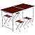 Mesa de Camping ML-4002-CAF Dobrável com 4 Cadeiras Vermelho - Imagem 1
