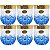 Jogo de 6 Copos Art Decor Dof Adagio - Azul e Dourado (280 ml) - Imagem 1