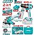 Kit de Ferramentas Sem Fio - Total TCKLI20256 20V (2 baterias) 220V-50/60Hz - Imagem 1