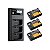 Kit K&F LP-E6NH 3 Baterias + Carregador 28.0039 - Imagem 1