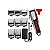 Kit Cortador de Cabelo Wahl Magic Clip 08148-308 Recarregável - Bordô/Preto - Imagem 1