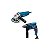 Kit Amoladora e Furadeira Bosch 0601.2B7 GSB12RE+GWS850 220V - Imagem 1