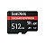 Cartão de Memória Micro SD Sandisk Express 880-650 MB/s U3 A1 512 GB (SDSQXFN-512G-GN4NN) - Imagem 1