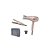 Kit Secador e Chapinha Britânia Travel 1200W Bivolt Rosa Dourado - Imagem 1