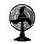 Ventilador de Mesa Oscilante Ventisol Notos 40cm Preto - 127V - Imagem 1