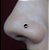Piercing Nariz Bronze Pedra Onix - Imagem 2
