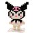 Bloco de Montar Qman Personagens Anime Hello Kitty Kuromi My Melody Pikachu Mini Blocks +400 Peças - Imagem 3