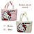 Bolsa Matelassê Hello Kitty Feminina Com Bolso Interno Ecobag Kawaii - Imagem 5