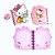 Caderno Hello Kitty Com Pompom Rosa 18x14cm Escolar Kawaii - Imagem 2