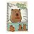 Caderno Capivara A5 58 Folhas Espiral Capa com Hot Stamping Papelaria Fofa - Imagem 4