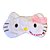 Máscara de Dormir Hello Kitty Pelúcia 3D Super Macia com Elástico Confortável - Imagem 1
