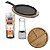Kit Grill Tábua + Moedor + Faqueiro 20pç + Petisqueira Bambu - Imagem 1