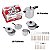 Kit Jogo 5 Panela Polida Panela Pressão e Faqueiro Inox 20pç Cinza - Imagem 2