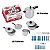 Kit Jogo 5 Panela Polida Panela Pressão e Faqueiro Inox 20pç Azul - Imagem 2